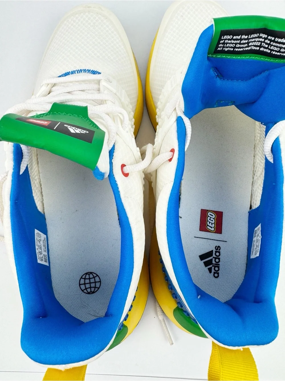 LEGO x adidas Racer TR21 sneakers White Yellow Blue Green and Red GW3680